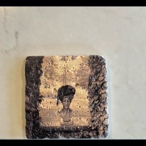 Travertine stone coaster